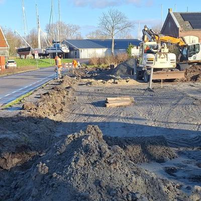 Werk aan parkeerterrein