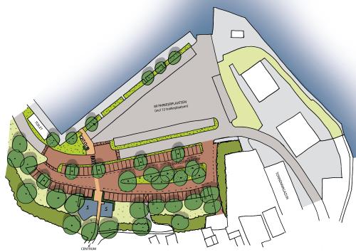 Schetsontwerp parkeerterrein jachthaven