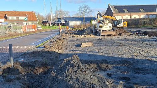 Werk aan parkeerterrein